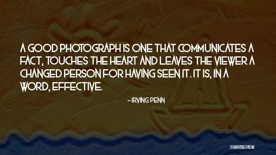 9 Word Inspirational Quotes By Irving Penn