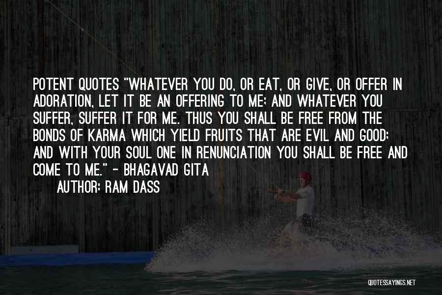 Ram Dass Quotes: Potent Quotes Whatever You Do, Or Eat, Or Give, Or Offer In Adoration, Let It Be An Offering To Me;