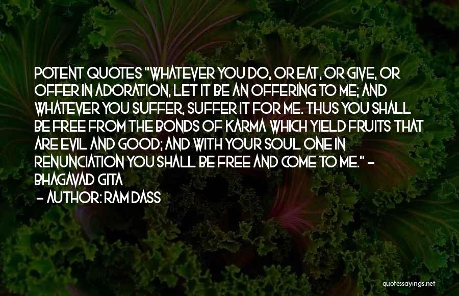 Ram Dass Quotes: Potent Quotes Whatever You Do, Or Eat, Or Give, Or Offer In Adoration, Let It Be An Offering To Me;