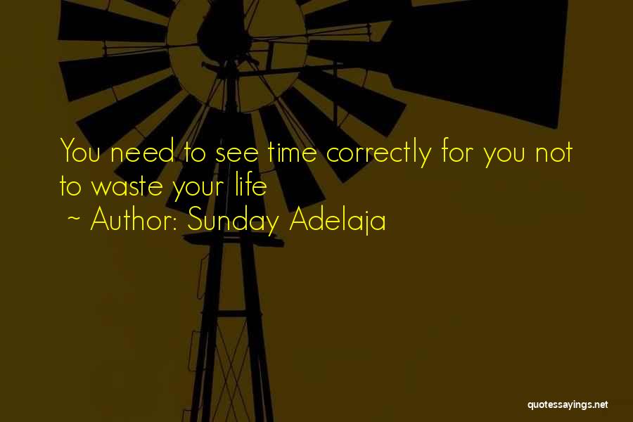 Sunday Adelaja Quotes: You Need To See Time Correctly For You Not To Waste Your Life