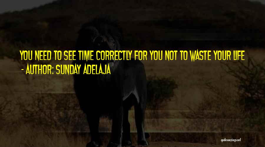 Sunday Adelaja Quotes: You Need To See Time Correctly For You Not To Waste Your Life