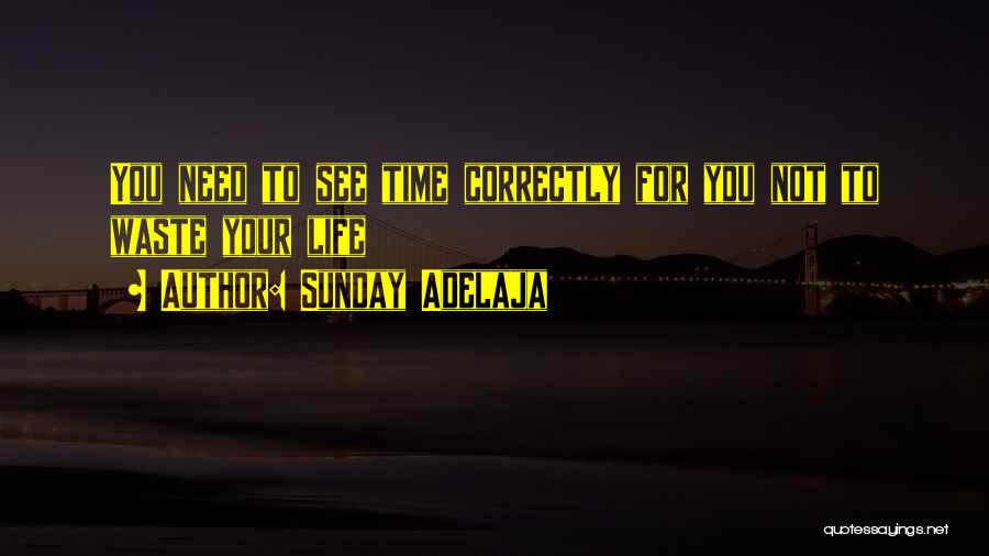 Sunday Adelaja Quotes: You Need To See Time Correctly For You Not To Waste Your Life