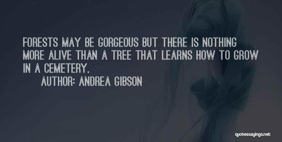 Andrea Gibson Quotes: Forests May Be Gorgeous But There Is Nothing More Alive Than A Tree That Learns How To Grow In A