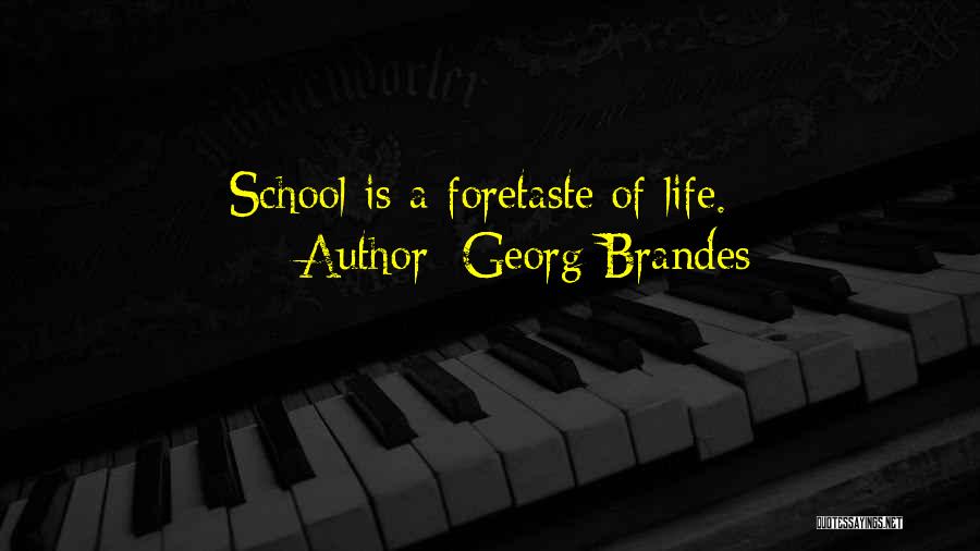 Georg Brandes Quotes: School Is A Foretaste Of Life.