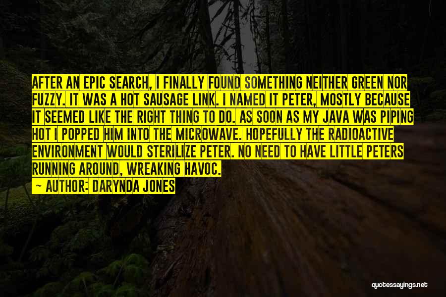 Darynda Jones Quotes: After An Epic Search, I Finally Found Something Neither Green Nor Fuzzy. It Was A Hot Sausage Link. I Named