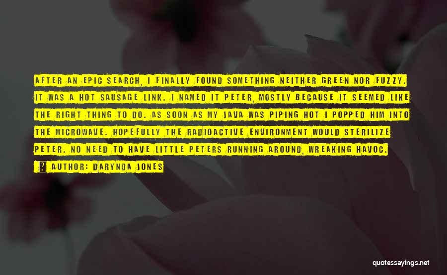 Darynda Jones Quotes: After An Epic Search, I Finally Found Something Neither Green Nor Fuzzy. It Was A Hot Sausage Link. I Named