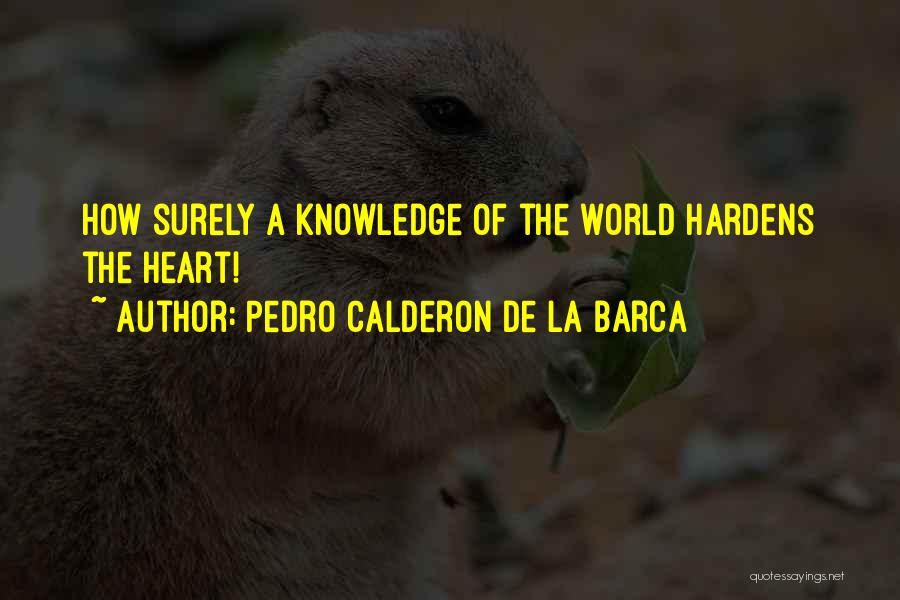 Pedro Calderon De La Barca Quotes: How Surely A Knowledge Of The World Hardens The Heart!