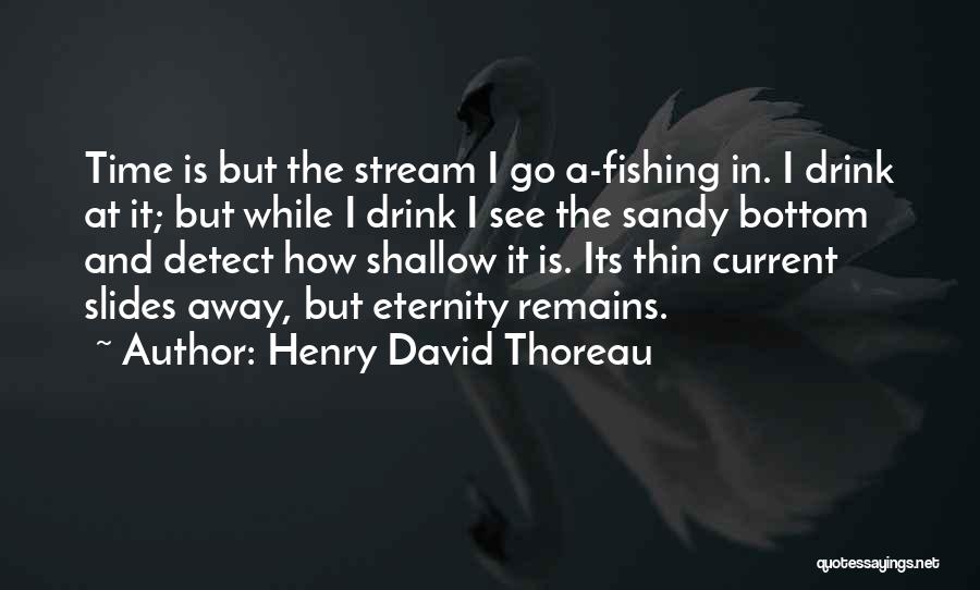 Henry David Thoreau Quotes: Time Is But The Stream I Go A-fishing In. I Drink At It; But While I Drink I See The