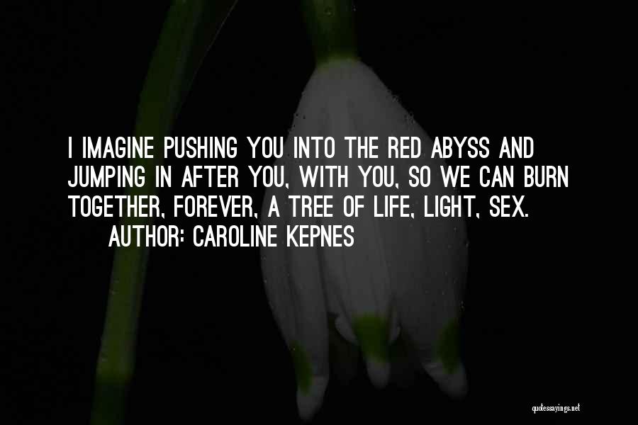 Caroline Kepnes Quotes: I Imagine Pushing You Into The Red Abyss And Jumping In After You, With You, So We Can Burn Together,