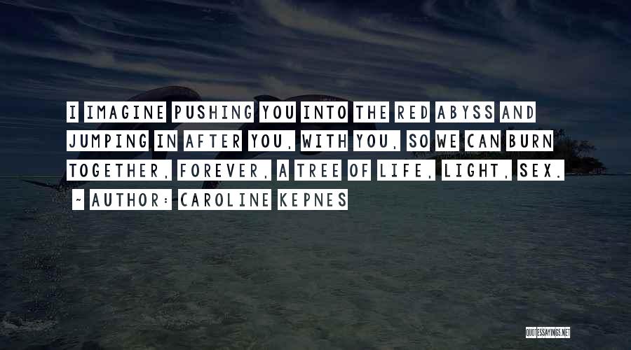 Caroline Kepnes Quotes: I Imagine Pushing You Into The Red Abyss And Jumping In After You, With You, So We Can Burn Together,