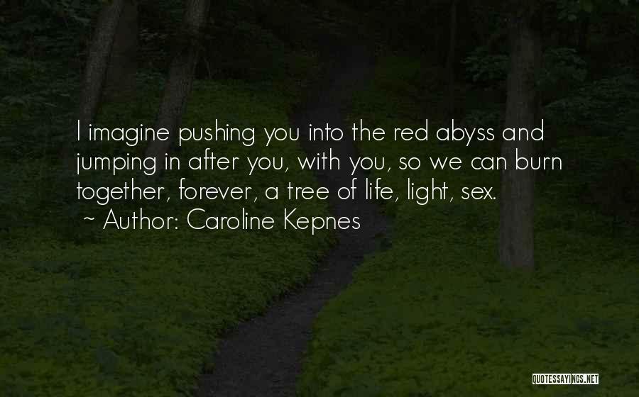 Caroline Kepnes Quotes: I Imagine Pushing You Into The Red Abyss And Jumping In After You, With You, So We Can Burn Together,