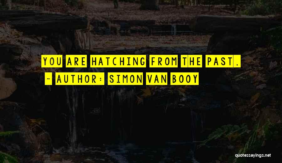 Simon Van Booy Quotes: You Are Hatching From The Past.