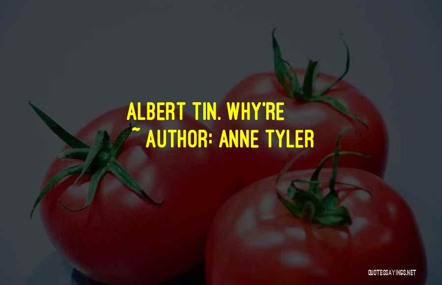Anne Tyler Quotes: Albert Tin. Why're