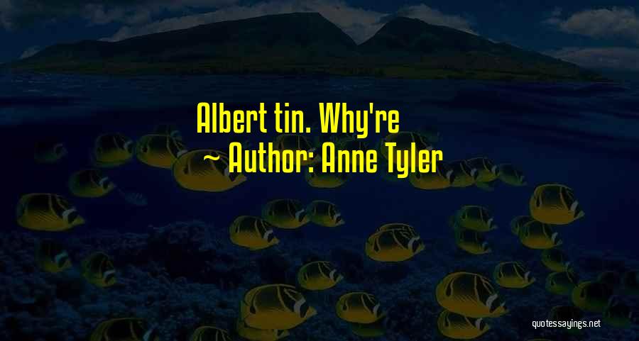 Anne Tyler Quotes: Albert Tin. Why're