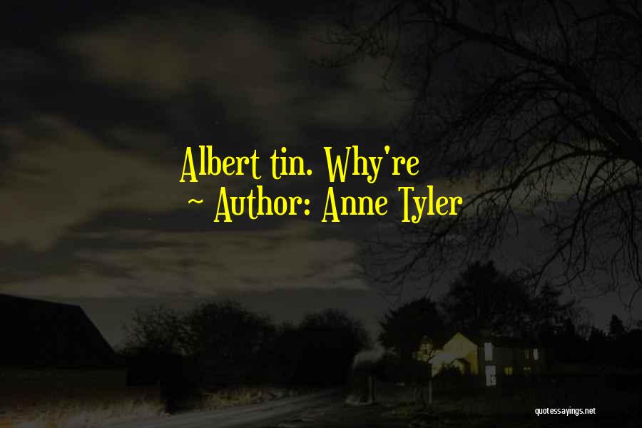 Anne Tyler Quotes: Albert Tin. Why're