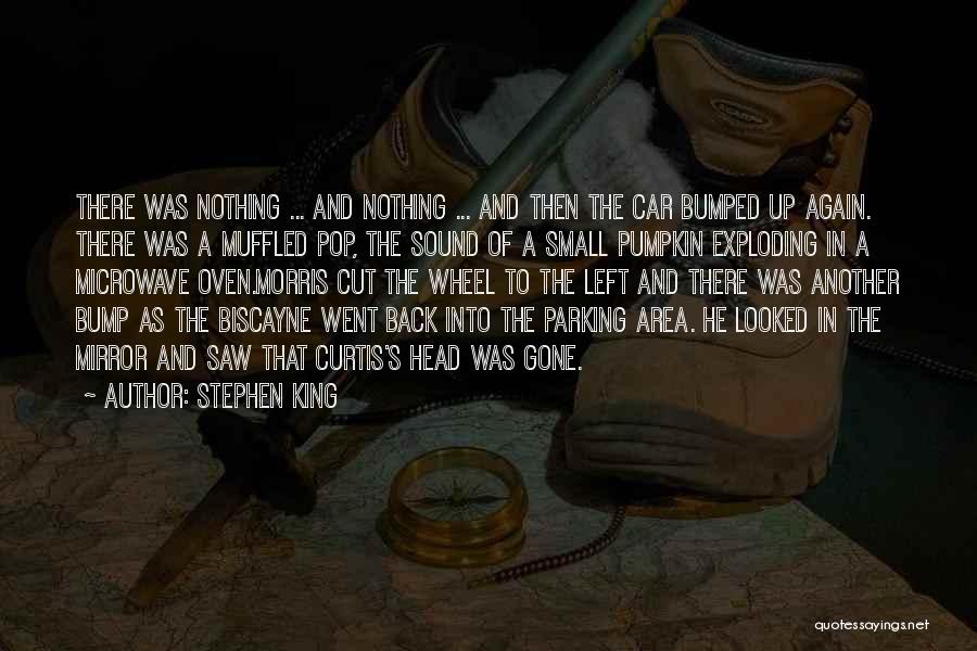 Stephen King Quotes: There Was Nothing ... And Nothing ... And Then The Car Bumped Up Again. There Was A Muffled Pop, The