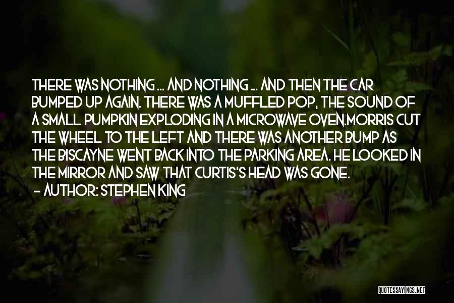 Stephen King Quotes: There Was Nothing ... And Nothing ... And Then The Car Bumped Up Again. There Was A Muffled Pop, The