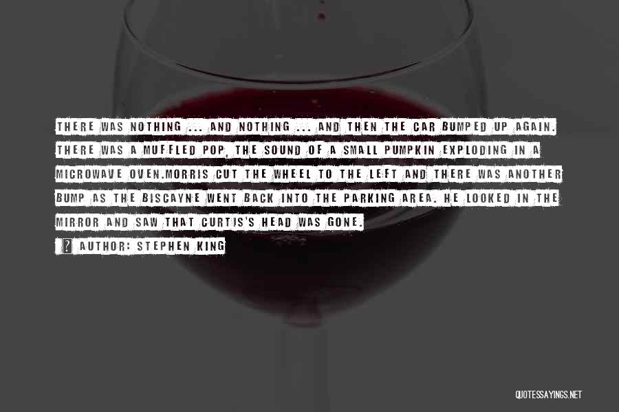 Stephen King Quotes: There Was Nothing ... And Nothing ... And Then The Car Bumped Up Again. There Was A Muffled Pop, The