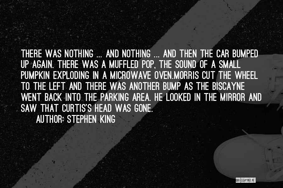 Stephen King Quotes: There Was Nothing ... And Nothing ... And Then The Car Bumped Up Again. There Was A Muffled Pop, The