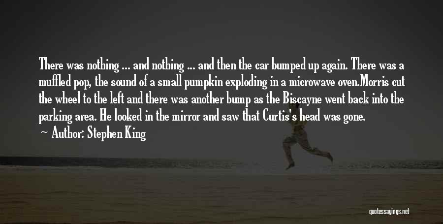 Stephen King Quotes: There Was Nothing ... And Nothing ... And Then The Car Bumped Up Again. There Was A Muffled Pop, The