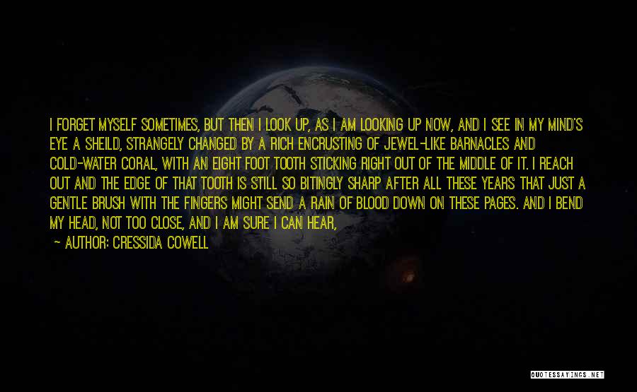 Cressida Cowell Quotes: I Forget Myself Sometimes, But Then I Look Up, As I Am Looking Up Now, And I See In My