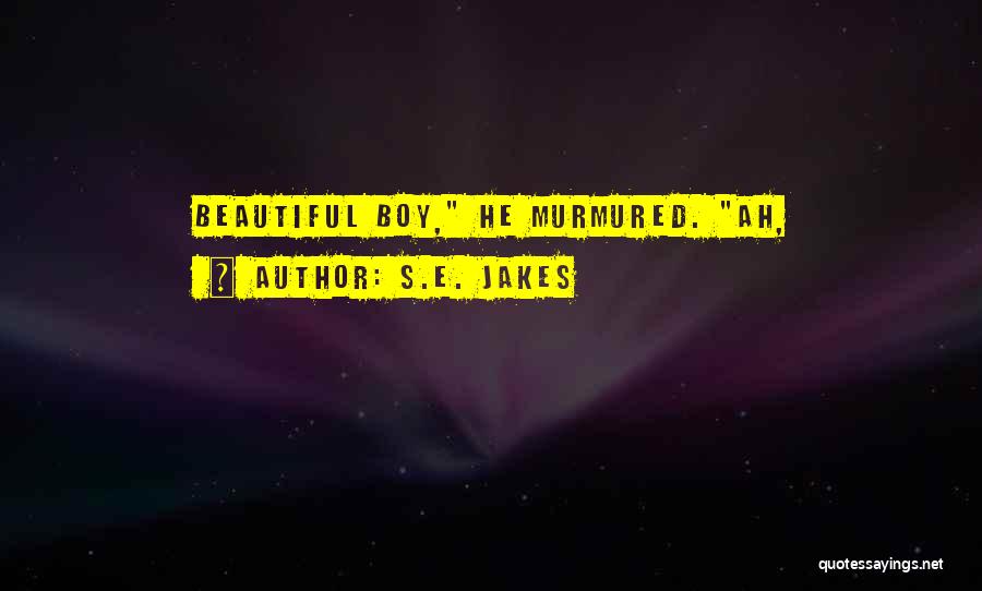 S.E. Jakes Quotes: Beautiful Boy, He Murmured. Ah,