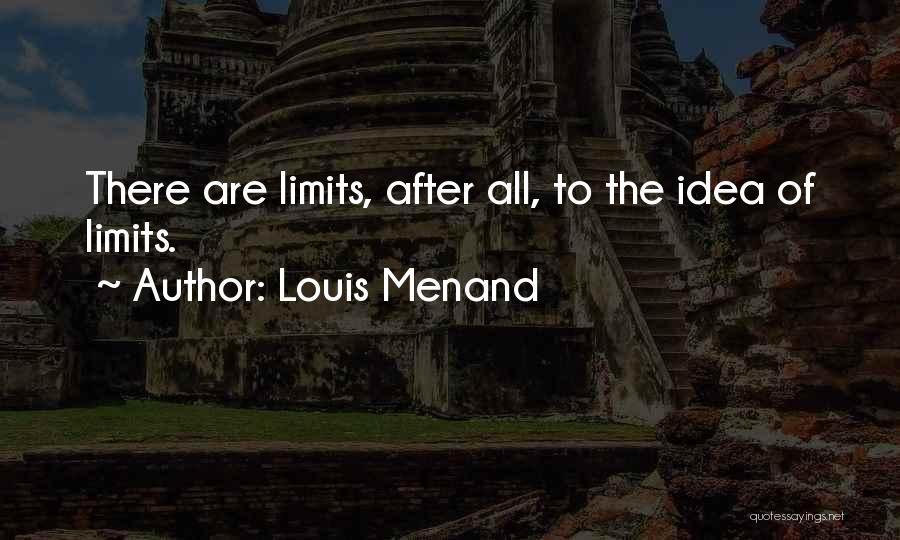 Louis Menand Quotes: There Are Limits, After All, To The Idea Of Limits.