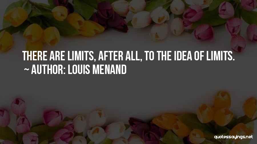 Louis Menand Quotes: There Are Limits, After All, To The Idea Of Limits.