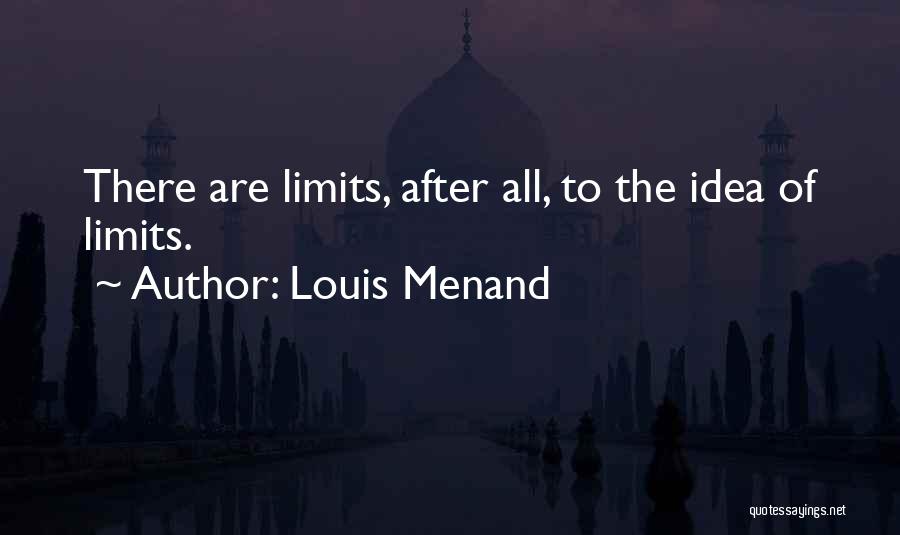Louis Menand Quotes: There Are Limits, After All, To The Idea Of Limits.