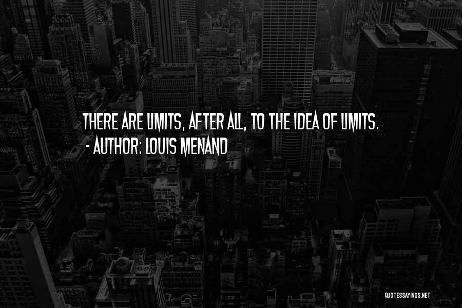 Louis Menand Quotes: There Are Limits, After All, To The Idea Of Limits.