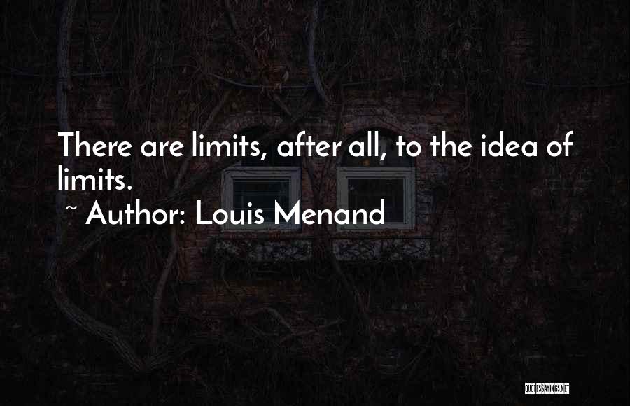 Louis Menand Quotes: There Are Limits, After All, To The Idea Of Limits.