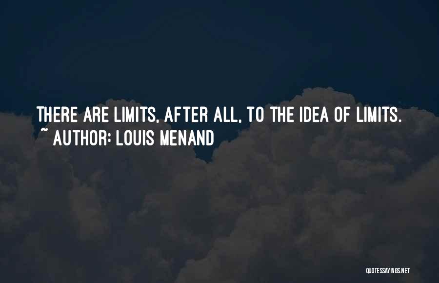 Louis Menand Quotes: There Are Limits, After All, To The Idea Of Limits.