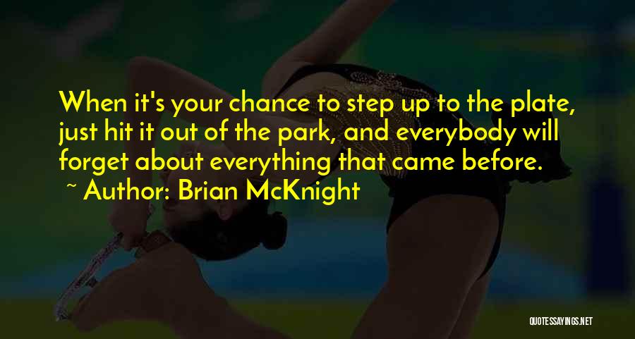 Brian McKnight Quotes: When It's Your Chance To Step Up To The Plate, Just Hit It Out Of The Park, And Everybody Will