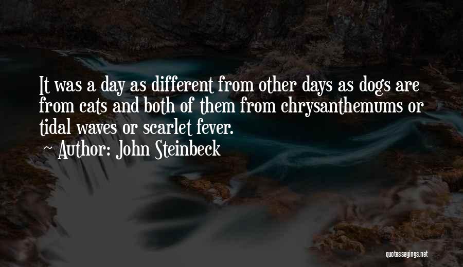 John Steinbeck Quotes: It Was A Day As Different From Other Days As Dogs Are From Cats And Both Of Them From Chrysanthemums