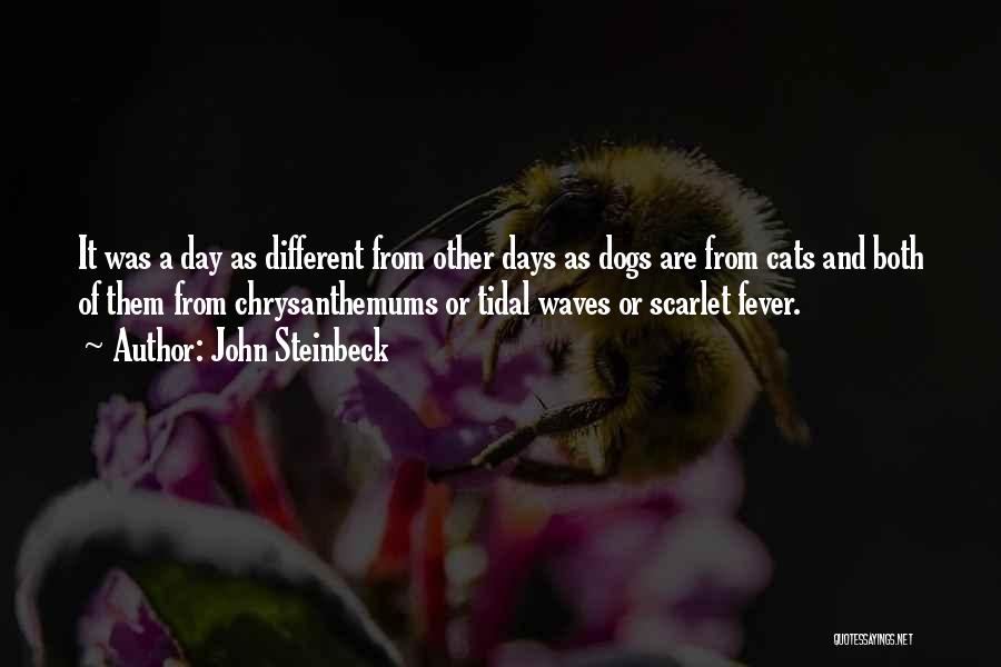 John Steinbeck Quotes: It Was A Day As Different From Other Days As Dogs Are From Cats And Both Of Them From Chrysanthemums