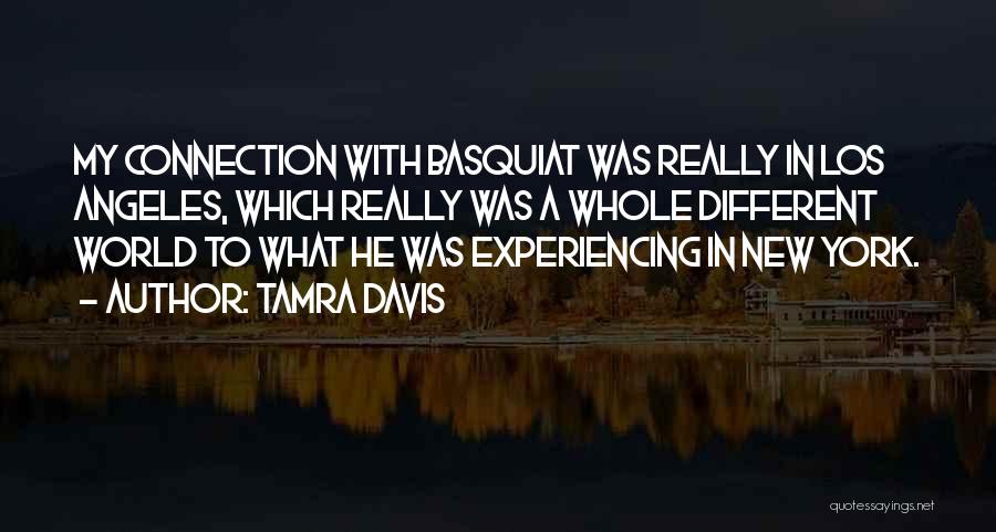 Tamra Davis Quotes: My Connection With Basquiat Was Really In Los Angeles, Which Really Was A Whole Different World To What He Was