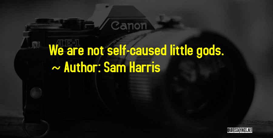 Sam Harris Quotes: We Are Not Self-caused Little Gods.
