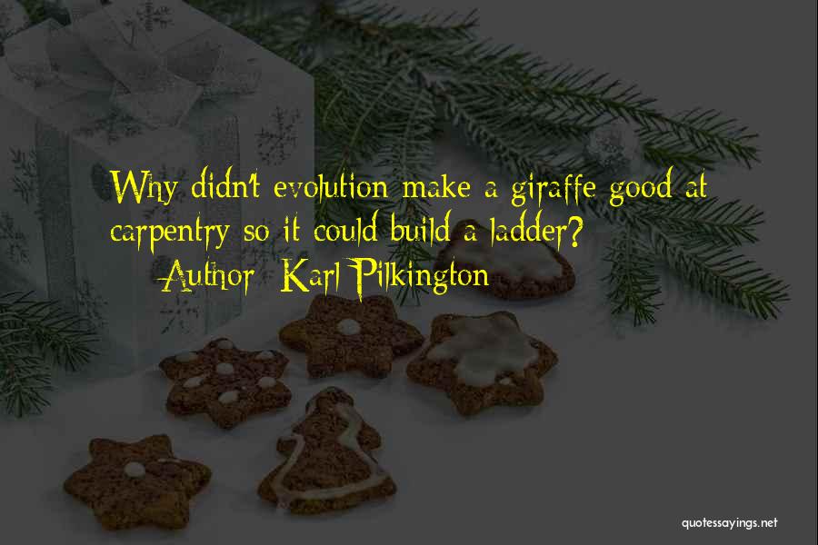 Karl Pilkington Quotes: Why Didn't Evolution Make A Giraffe Good At Carpentry So It Could Build A Ladder?