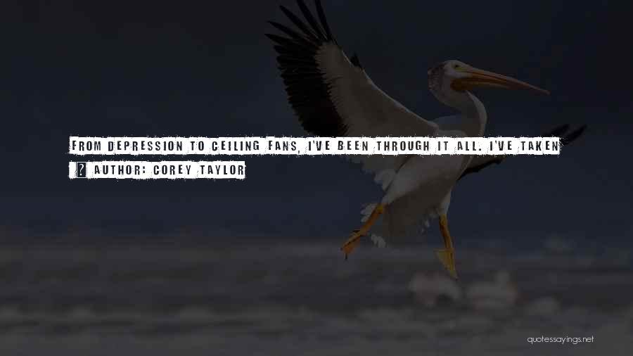 Corey Taylor Quotes: From Depression To Ceiling Fans, I've Been Through It All. I've Taken Almost Every Step That Life Has To Offer