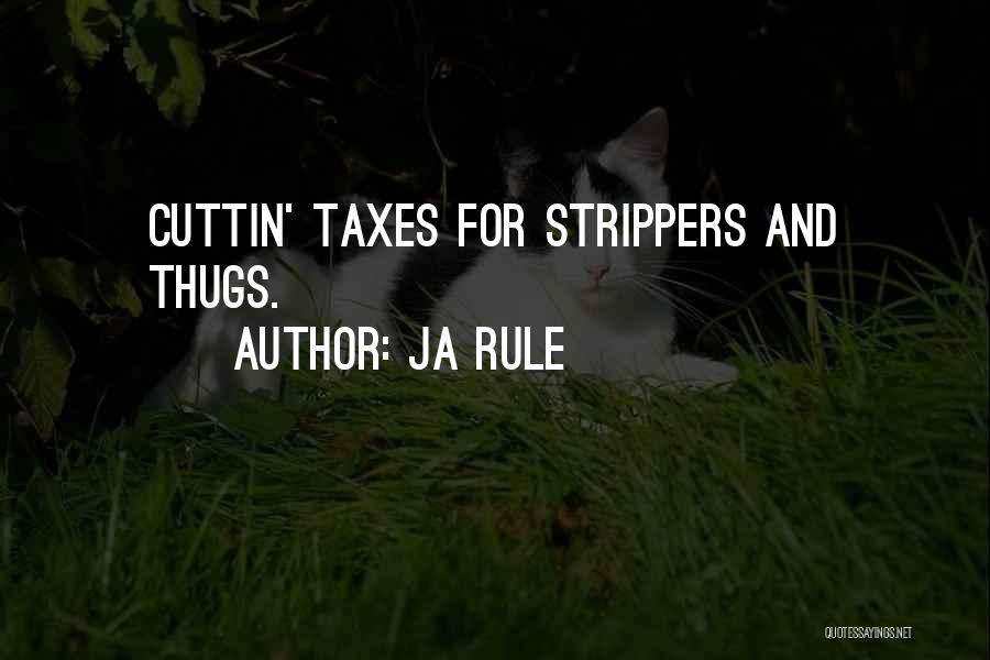 Ja Rule Quotes: Cuttin' Taxes For Strippers And Thugs.