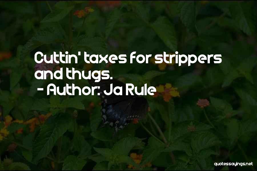 Ja Rule Quotes: Cuttin' Taxes For Strippers And Thugs.