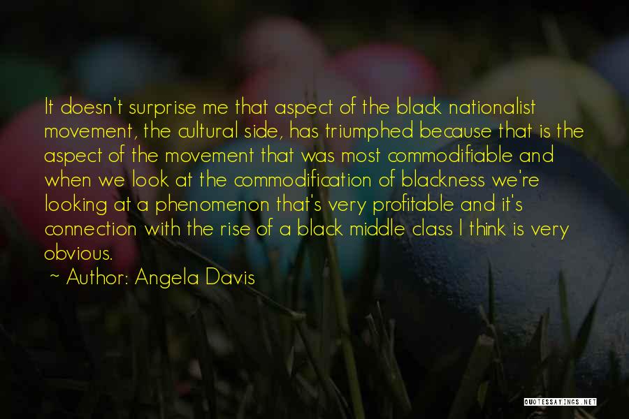 Angela Davis Quotes: It Doesn't Surprise Me That Aspect Of The Black Nationalist Movement, The Cultural Side, Has Triumphed Because That Is The