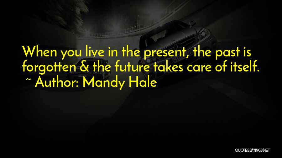 Mandy Hale Quotes: When You Live In The Present, The Past Is Forgotten & The Future Takes Care Of Itself.