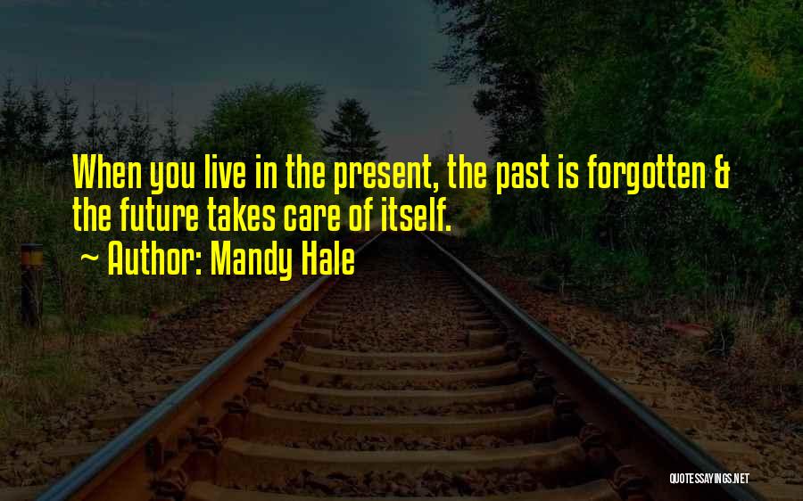 Mandy Hale Quotes: When You Live In The Present, The Past Is Forgotten & The Future Takes Care Of Itself.