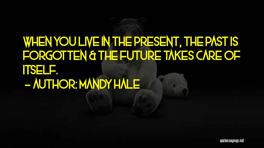 Mandy Hale Quotes: When You Live In The Present, The Past Is Forgotten & The Future Takes Care Of Itself.