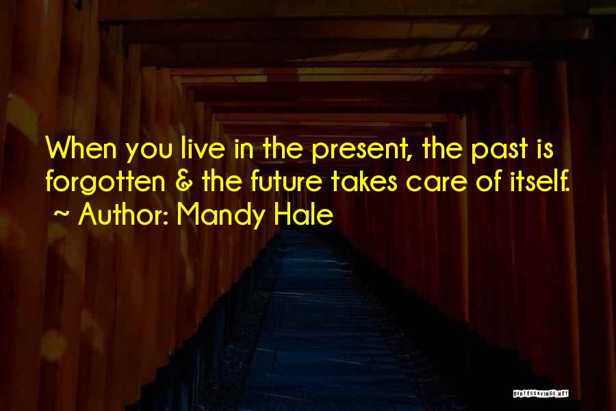 Mandy Hale Quotes: When You Live In The Present, The Past Is Forgotten & The Future Takes Care Of Itself.