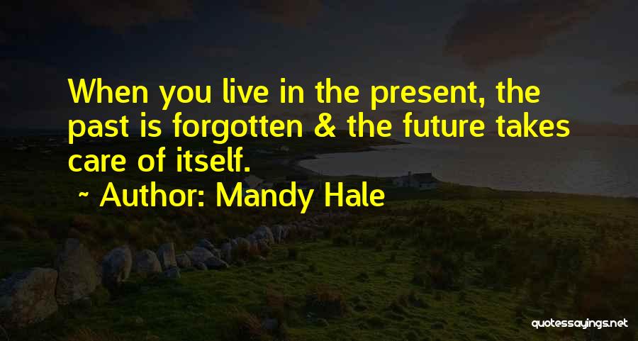 Mandy Hale Quotes: When You Live In The Present, The Past Is Forgotten & The Future Takes Care Of Itself.