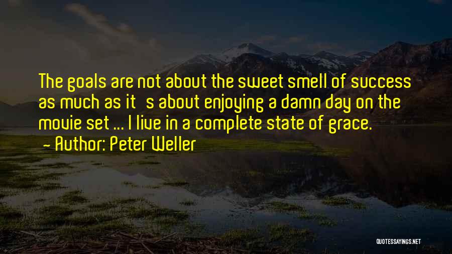 Peter Weller Quotes: The Goals Are Not About The Sweet Smell Of Success As Much As It's About Enjoying A Damn Day On