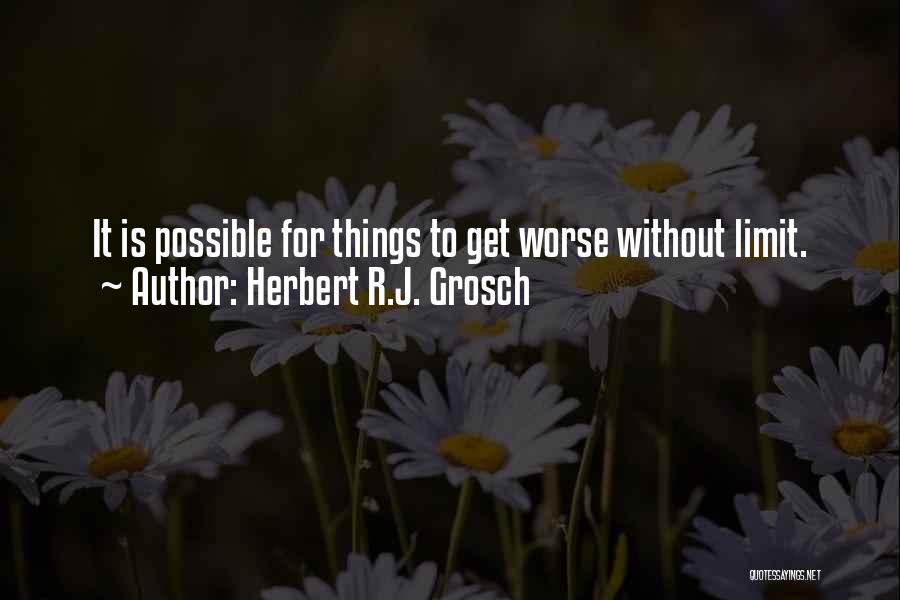 Herbert R.J. Grosch Quotes: It Is Possible For Things To Get Worse Without Limit.