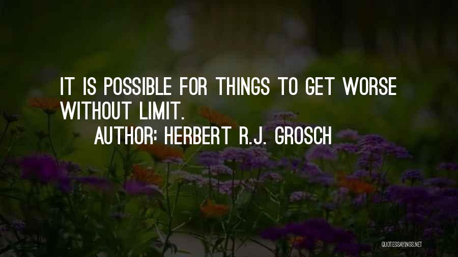 Herbert R.J. Grosch Quotes: It Is Possible For Things To Get Worse Without Limit.